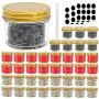 4 oz Glass Jars with Regular Gold Lids, Small Canning Jars for Herbs,Honey,Homemade Jam,Jelly,Baby Food,Wedding Favor,Shower Favor and More(40 Pack)