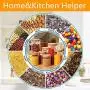 Najer Lebensmittelbehälter Glas Dichtung Küchen Organizer Behälter mit Bambusdeckeln, BPA-frei zur Konservierung von Kaffee, Süßigkeiten, Keksen, Pasta, Müsli und Mehl, 15 fl oz (DxH/3x3,5 Zoll)