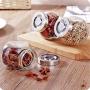 Kitchen Food Storage Jar Airtight Food Storage Kitchen Glass Jar Moisture-Proof Home Multi-Purpose Jam Bottle Cruet Spice Jar Transparent Glass Sealing Pot