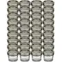 Bouteilles en Cristal Quilted de 120 ml avec Couvercles et Anneaux, Jeu de 3 (Total 36 Bouteilles) avec Chiffon Nettoyant