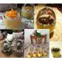 XICHEN 1 ensemble (6 pots avec 6 cuillères à dessert type fleur) Pots en coquille d'œuf en verre pour pudding/yaourt avec couvercle – Pots de verre de remplacement.