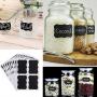 Chalkboard Labels for Spice Jars Mason Containers Food Stickers Storage Organize Your with Labeling Peel Stick Black Complete to Decorate Removable 36 Pcs/Set Fancy Frame Shape Reusable Waterproof.