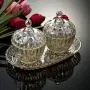 European creative coffee color glass candy jar sugar canister set sauce storage tanks European creative coffee color glass candy jar sugar canister set sauce storage tanks