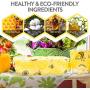 Ocean Clears Reusable Beeswax Food Wraps | Food Storage Covers - 5 Pack Assorted Sizes 100% Plastic free