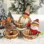 Panier de Rangement Anniversaire Noël avec Bonbons, Décoration, Père Noël, Cadeau de Noël (Bonhomme Neige)