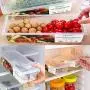 Food Storage Containers, 3 x 1.5L Fridge Organizer Case with Removable Drain Plate, Tray to Keep Fruits, Vegetables, Meat, Fish etc. Out of The Drippings Food Storage Containers, 3 x 1.5L Fridge Organizer Case with Removable Drain Plate, Tray to Keep Fruits, Vegetables, Meat, Fish etc. Out of The Drippings