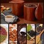 Solid Wood Sealed Jars, Kitchen Household Grain Storage Tanks, Storage Spices/Coffee Beans/Tea