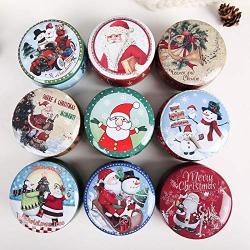 WandaElite Christmas Ornaments Iron Can Candy Box Gift Storage Box Cookie Jar Quality Home Decoration (Size : Candy Box)