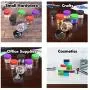 Stalwart 75-0268 12 Piece Storage Jars with Colored Lids, 20ml, Clear Stalwart 75-0268 12 Piece Storage Jars with Colored Lids, 20ml, Clear