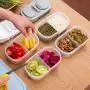 YXTHON Multi-Function Kitchen Refrigerator Plastic Lunch Storage Jar Household Fruit Box Double-Grid Covered Kitchen Food Multi-Grain Sealed Cans 6Pcs YXTHON Multi-Function Kitchen Refrigerator Plastic Lunch Storage Jar Household Fruit Box Double-Grid Covered Kitchen Food Multi-Grain Sealed Cans 6Pcs
