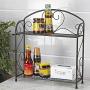 VANRA Spice Rack Kitchen Countertop Spice Stand Holder Jars Storage Organizer Shelf Rack (Black, 2 Tier)