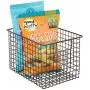 mDesign Farmhouse Decor Metal Wire Food Storage Organizer, Bin Basket with Handles for Kitchen Cabinets, Pantry, Bathroom, Laundry Room, Closets, Garage, 12" x 9" x 8" - 8 Pack - Bronze mDesign Farmhouse Decor Metal Wire Food Storage Organizer, Bin Basket with Handles for Kitchen Cabinets, Pantry, Bathroom, Laundry Room, Closets, Garage, 12" x 9" x 8" - 8 Pack - Bronze