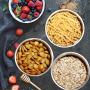 Woaiwo-q Food Storage Airtight Canister Set,4-Piece Stainless Steel Container with Clear Glass Lids and Spoons,For the Kitchen Counter Coffee Tea Nuts Sugar Flour