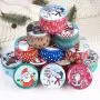 Boîte d'épargne en tôle rouillée de Noël pour bijoux, biscuits, pièces de monnaie, bonbons, étuis d'organisation pour écouteurs. Boîte d'épargne en tôle rouillée de Noël pour bijoux, biscuits, pièces de monnaie, bonbons, étuis d'organisation pour écouteurs.