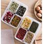 Large-capacity plastic sealed box, compartmentalized crisper box, with lid fruit box, multigrain grain kitchen storage box