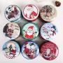 ForHe Christmas Round Tin Sealed Jar Jewelry Biscuits Coin Candy Storage Box Container Case Headphones Organizer