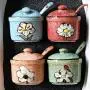 Japanese Retro Flower Pattern Sugar Bowl Sugar Dispenser Salt Pepper Storage Jar Pot Container Seasoning Pot Holder with Lid and Spoon for Home Kitchen,5.4 Oz, Green Japanese Retro Flower Pattern Sugar Bowl Sugar Dispenser Salt Pepper Storage Jar Pot Container Seasoning Pot Holder with Lid and Spoon for Home Kitchen,5.4 Oz, Green