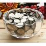 Colias Wing Home Decor & Party Wedding Centerpiece Clear Pumpkin Glass Ribbed Apothecary Jars/Candy Buffet Canisters/Candy Buffet Storage Container/Kitchen Food Storage Jars with Lid-Small