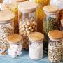 Glass Jar With Lid Cookie Jar Kitchen Jars And Lids Candy Jar For Spices Glass Container Y2 Bamboo lip