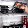 FLERISE Essensbehälter 10er Pack 3-Kammer-Boxen mit Deckeln, mikrowellengeeignet/spülmaschinenfest/eiswürfelgeeignet…