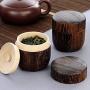 Shelf Floating Travel Portable Tea Storage Tank Japanese Retro Paulownia Tea Warehouse Storage Jar Storage Tank.