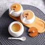 TNKML Ceramic Spice Jar 3 Piece Set Ceramic Spice Jar Spice Jar Vanilla Pot Seasoning Spice Jar Seasoning Box Storage Box Spice Jar