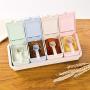OKOKMALL US--4 Spice Jar Condiment Storage Shaker Seasoning Bottle Container Kitchen Food Box
