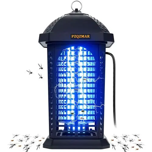 pzqzmar Insectizieur Bug Zapper, 4000V Électrochoc pour Moustiques, Lampe Piège UV pour Intérieur et Extérieur (Noir) pzqzmar Insectizieur Bug Zapper, 4000V Électrochoc pour Moustiques, Lampe Piège UV pour Intérieur et Extérieur (Noir)