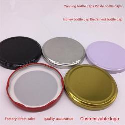 100pcs Glass bottle cap metal lids tinplate cap canning bottle cap bird's nest bottle cap honey bottle cap chili pickle bottle sealed high temperature