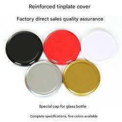 100pcs Glass bottle cap metal lids tinplate cap canning bottle cap bird's nest bottle cap honey bottle cap chili pickle bottle sealed high temperature