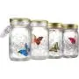 Butterfly in A Jar Vibration Induction Flying Butterfly Simulated Butterfly Jars LED Butterfly in A Jar Fluttering Valentine Kids Gift Home Decor