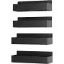 Magnetic Spice Rack for Refrigerator, Kitchen Organizer and Storage Shelf, Black (4 Pack)…