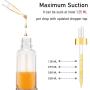 Dropper Bottles, 4oz Clear/amber/pink Glass Eye Dropper Bottle for Essential Oils with Labels and Funnels, 12 Pack Tincture Bottles with Golden Top (Unbreakable Plastic Dropper with Measurements)
