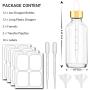 Dropper Bottles, 4oz Clear/amber/pink Glass Eye Dropper Bottle for Essential Oils with Labels and Funnels, 12 Pack Tincture Bottles with Golden Top (Unbreakable Plastic Dropper with Measurements)