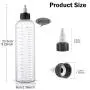 Cosywell Haaröl Applikator 500ml/16.9oz oder 230ml/8.5oz Dosierflaschen mit Skala, Farböl Applikator Flasche Twist-On Top Tip, leere Kunststoff Farböl Flasche 2er Pack