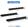 Spice Rack, Magnetic Stove top Shelf, Over the Stove Spice Rack, Adjustable 15-30 In, for Kitchen Shelves, Seasoning Organizer, Matte Black