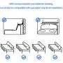 Spice Rack, Magnetic Stove top Shelf, Over the Stove Spice Rack, Adjustable 15-30 In, for Kitchen Shelves, Seasoning Organizer, Matte Black