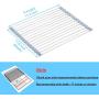 Seropy Roll Up Dish Drying Rack, Over The Sink Dish Drying Rack Kitchen Rolling Dish Drainer, Foldable Sink Rack Mat Stainless Steel Wire Dish Drying Rack for Kitchen Sink Counter Storage 17.5x11.8