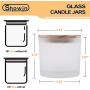 12 OZ Thick Candle Jars for Making Candles 12 Pcs, Empty Jars with Wood Lids for Spice Jars, Sample Container, Multiple Color Optional