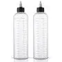Cosywell Haaröl Applikator 500ml/16.9oz oder 230ml/8.5oz Dosierflaschen mit Skala, Farböl Applikator Flasche Twist-On Top Tip, leere Kunststoff Farböl Flasche 2er Pack