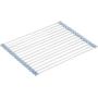 Seropy Roll Up Dish Drying Rack, Over The Sink Dish Drying Rack Kitchen Rolling Dish Drainer, Foldable Sink Rack Mat Stainless Steel Wire Dish Drying Rack for Kitchen Sink Counter Storage 17.5x11.8