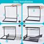 REALINN Under Sink Organizer, Pull Out Cabinet Organizer Slide Out Sink Shelf Cabinet Storage Shelves, Storages for Kitchen Bathroom, Black, 2 Pack