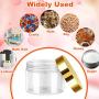 32 Pack 2 oz to 10oz optional Plastic Jars with Gold Lids, Clear Empty Body Butter Containers Travel Size Cosmetic Bottles for Make Up and Food Storage