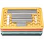 4-Tier Multicolor Plastic Storage Rack Easy Assembly Space Saving for Kitchen,Laundry Room,Bathroom
