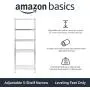 Amazon Basics 5-Shelf Adjustable Steel Storage Shelving Unit, 200 lb Capacity per Shelf, 23.2 x 13.4 x 60 inches, Chrome