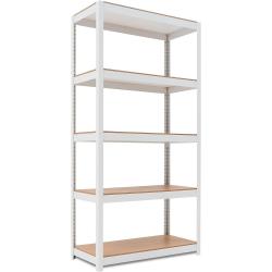 HOMEDANT House 5-Tier Laminated Boltless Metal Shelving Unit Adjustable Storage Utility Rack Heavy Duty Shelves Organization Multipurpose Shelf Kitchen Garage Pantry Closet 1Pack