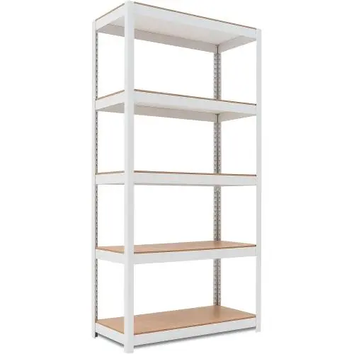 HOMEDANT House 5-Tier Laminated Boltless Metal Shelving Unit Adjustable Storage Utility Rack Heavy Duty Shelves Organization Multipurpose Shelf Kitchen Garage Pantry Closet 1Pack