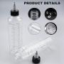 Cosywell Hair Oil Applicator 16.9oz/500ml or 8.5oz/230ml Measured Squeeze Bottles with Graduated Scale Dye Applicator Bottle Twist-On Top Tip Cap Empty Plastic Color Oil Bottle 2 Pack