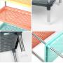 4-Tier Multicolor Plastic Storage Rack Easy Assembly Space Saving for Kitchen,Laundry Room,Bathroom