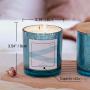 12 Pack Glass Candle Jars with Bamboo Lids  - Candle Making Jars - Candle Containers for Making Candles - Mercury Glass Candle Jars Include 15 Pcs Candle Labels